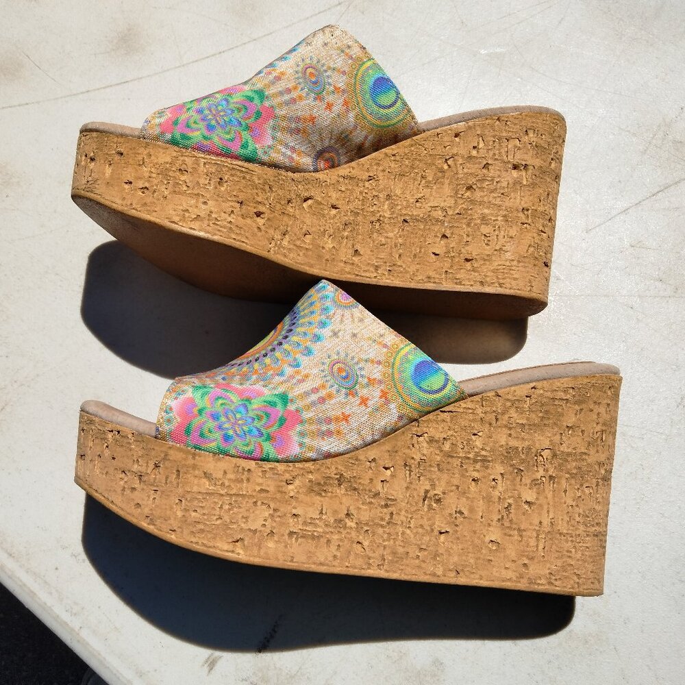 Sbicca Womens Starboard Wedge Sandal Vintage Collections Size 7 NOS with Box - Picture 3 of 7